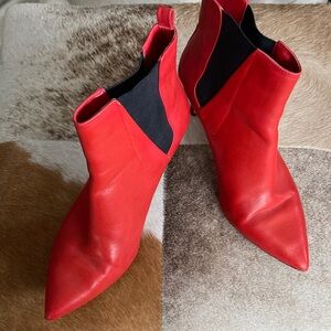 Red Ankle Boots